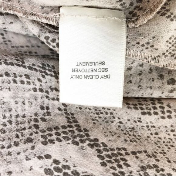Rebecca Taylor 100% Silk Snake Print tan mini Dress size 0 - Picture 7 of 7